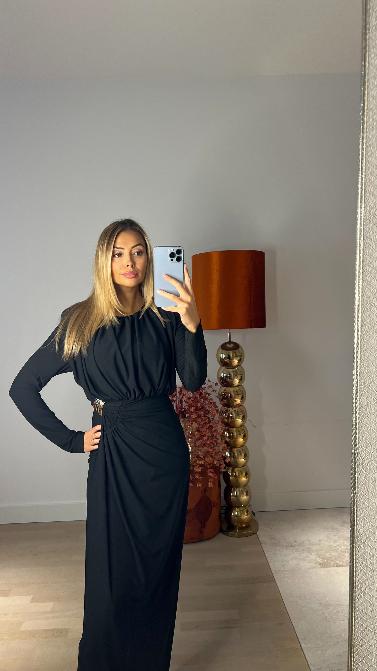 Elegant Night Dress Black