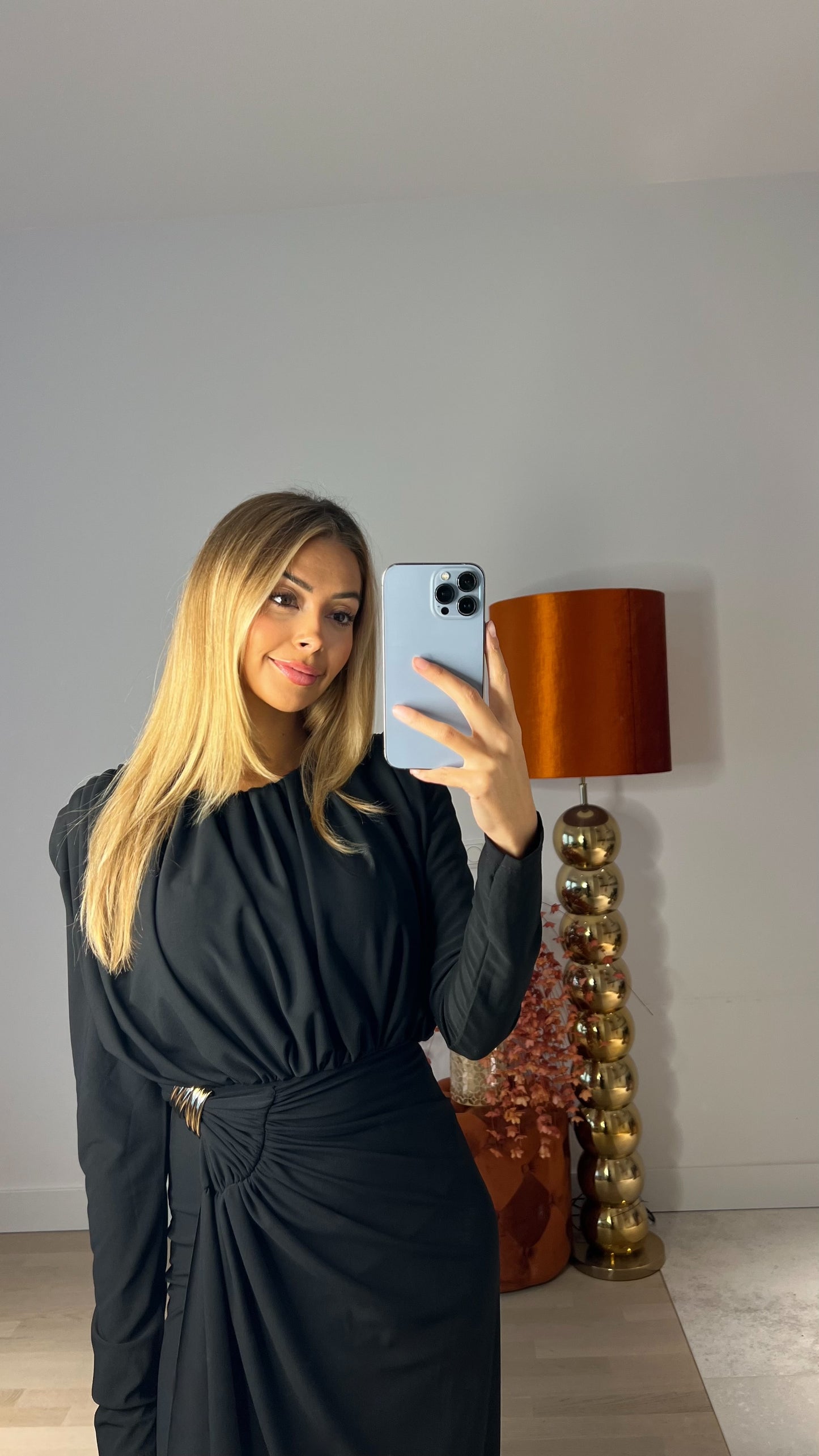 Elegant Night Dress Black