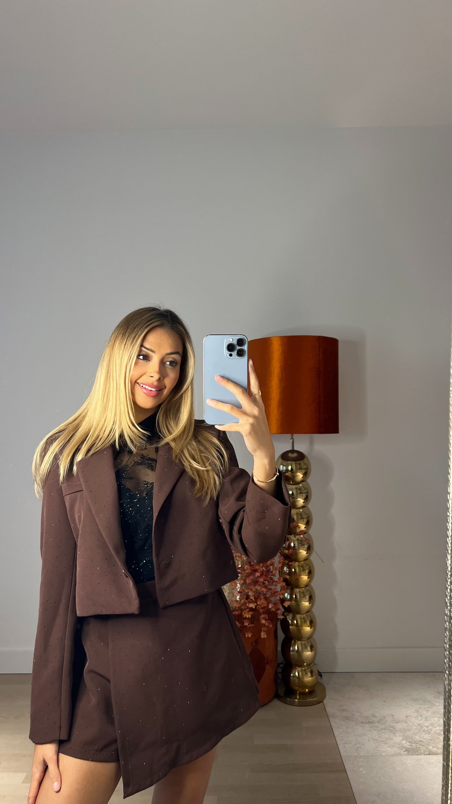 See Me Shine Blazer Brown