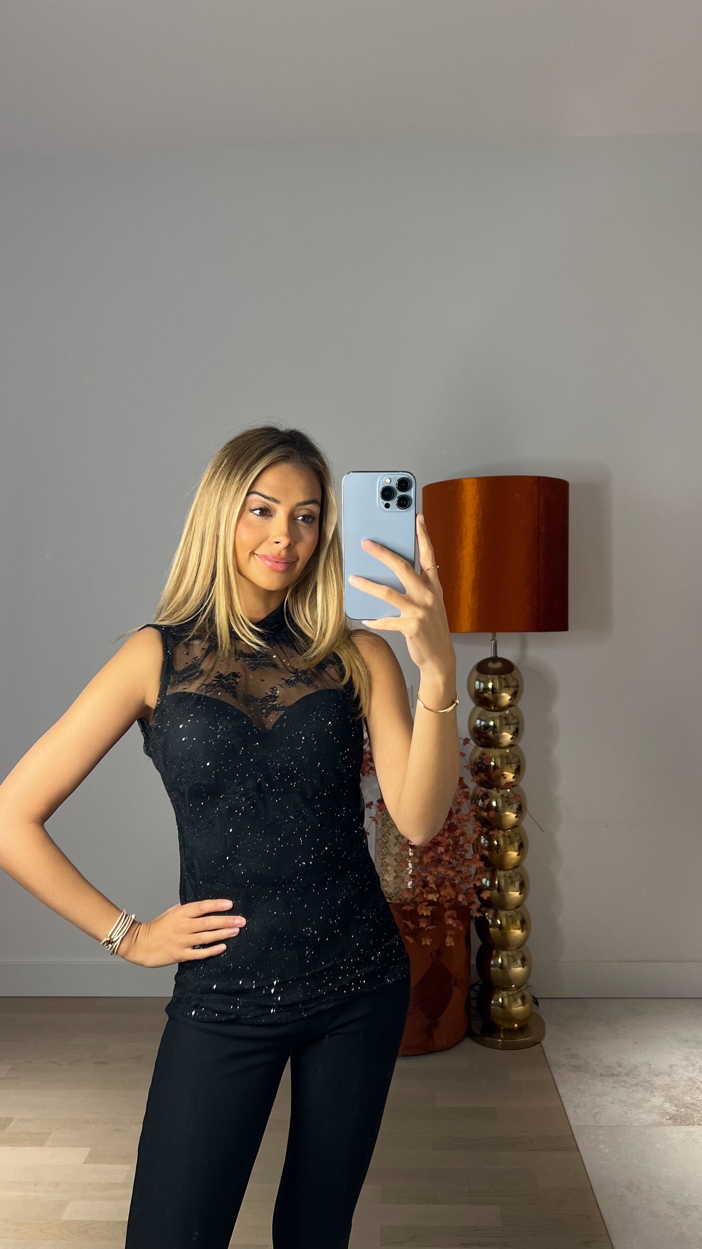 Fav Sparkle Top Black